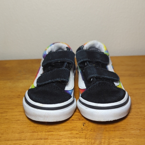 Vans Toddler Old Skool V Spiral Tie Dye Sneakers Size 4T - Picture 7 of 8
